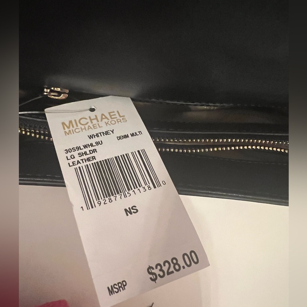 Michael Kors ๐Elegant Blue and White Denim Women's Bag - Picture 10 of 13